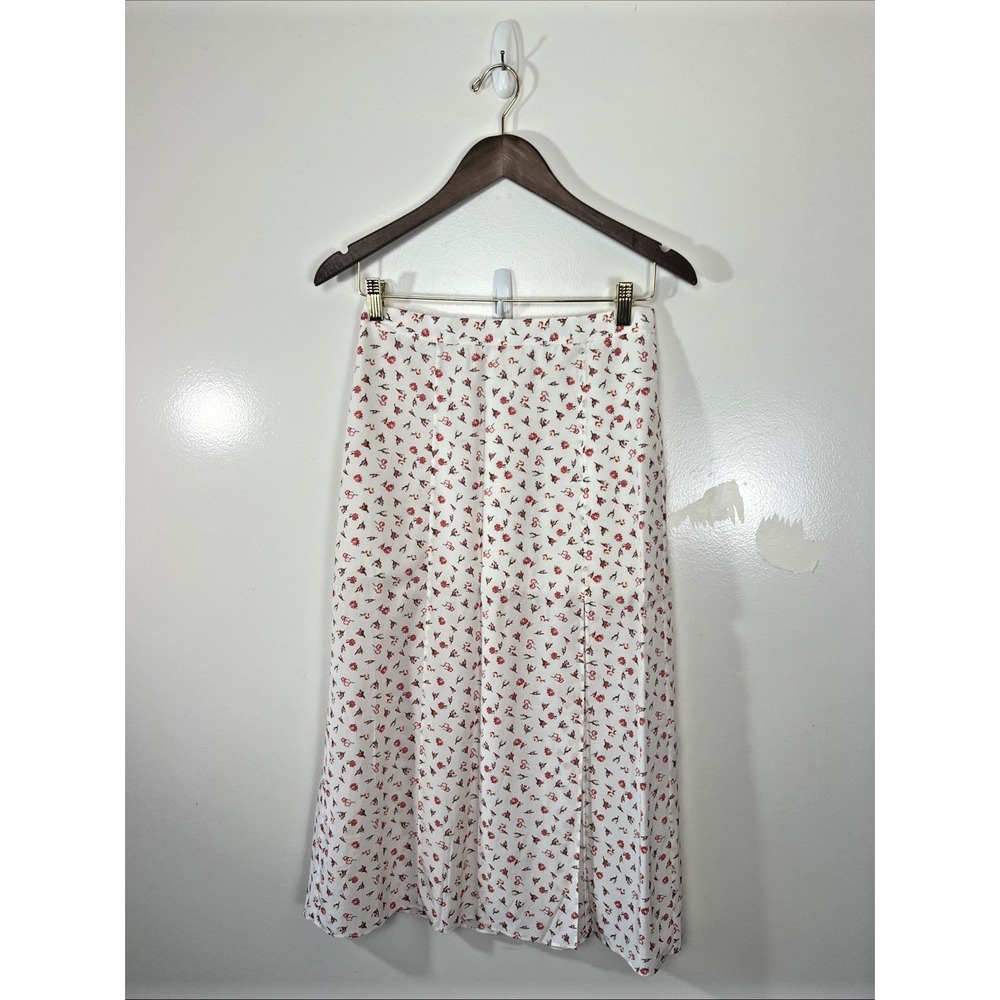 & Other Stories Womens Midi Floral Skirt S 6 Cottagecore Romantic Garden Party